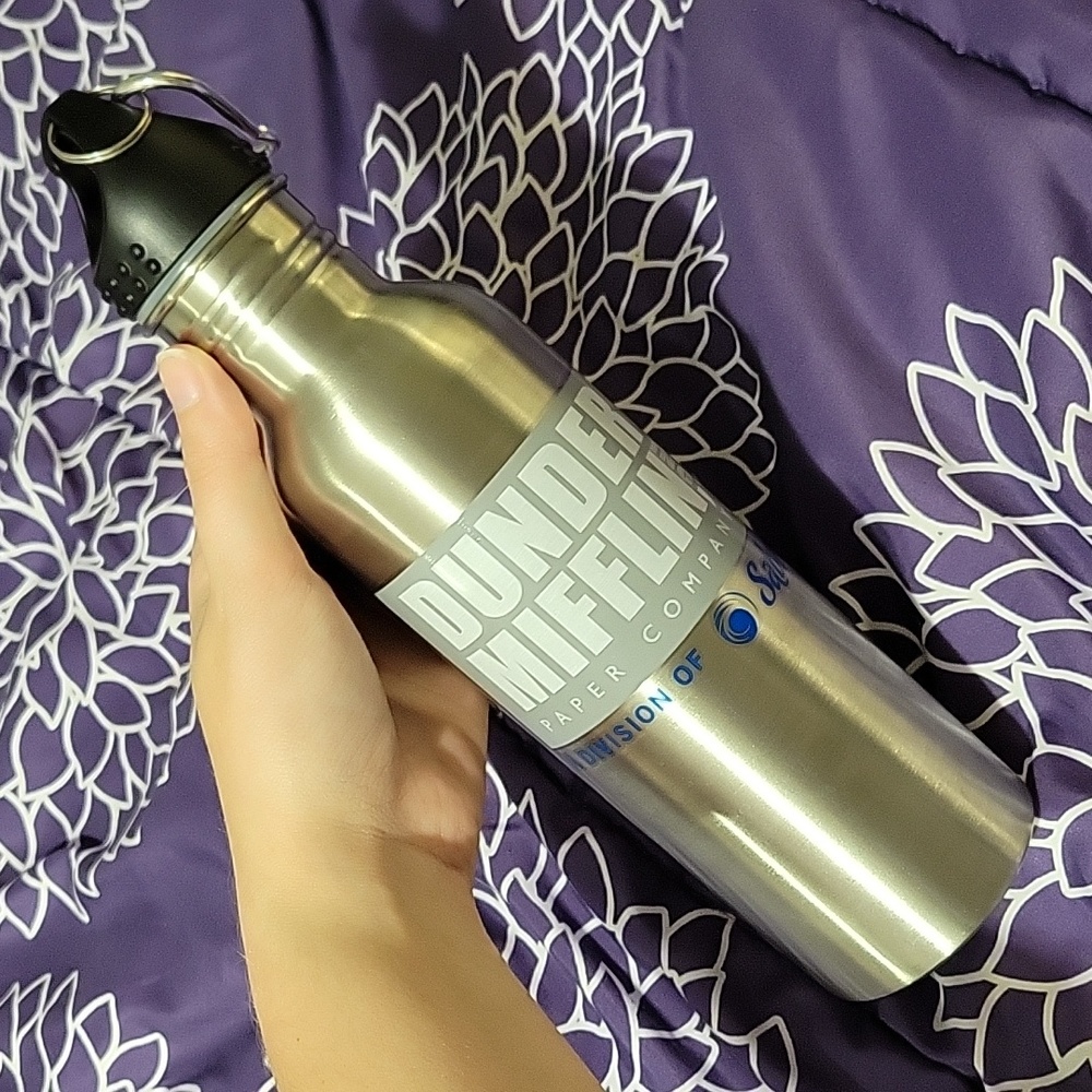 Dunder Mifflin The Office Sabre aluminum water bottle with clip